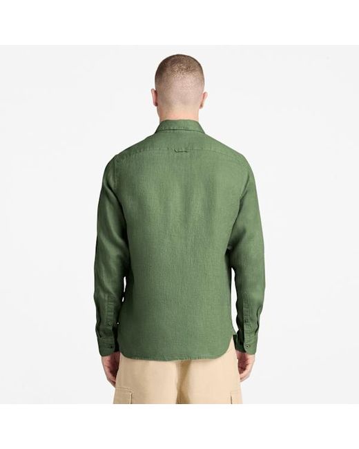 Timberland Green Mill Brook Linen Shirt For for men