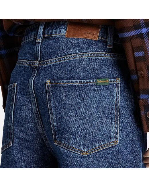 Timberland Blue Wide Leg Denim Trouser For