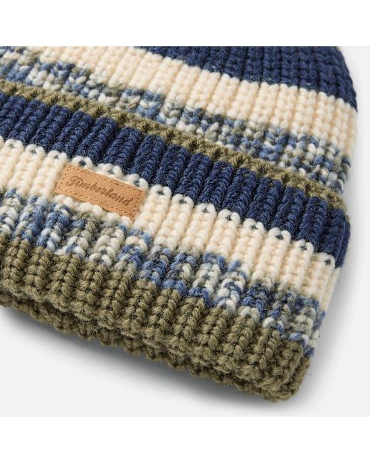 Timberland Green Chunky Knit Pom Beanie For