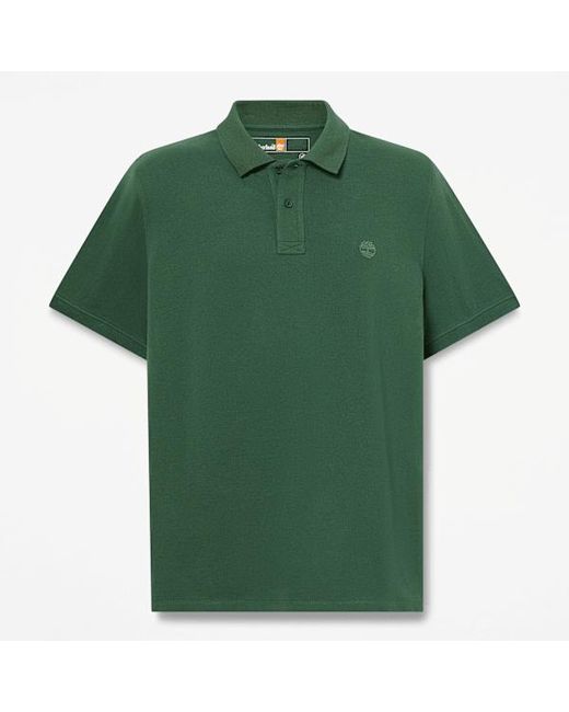 Timberland Green Millers River Short-Sleeve Pique Polo Shirt For for men