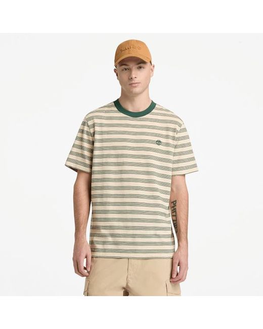 Timberland Natural Striped Short-Sleeve T-Shirt For for men