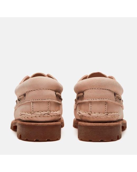 Timberland Pink Authentic 3-Eye Boat Shoe For