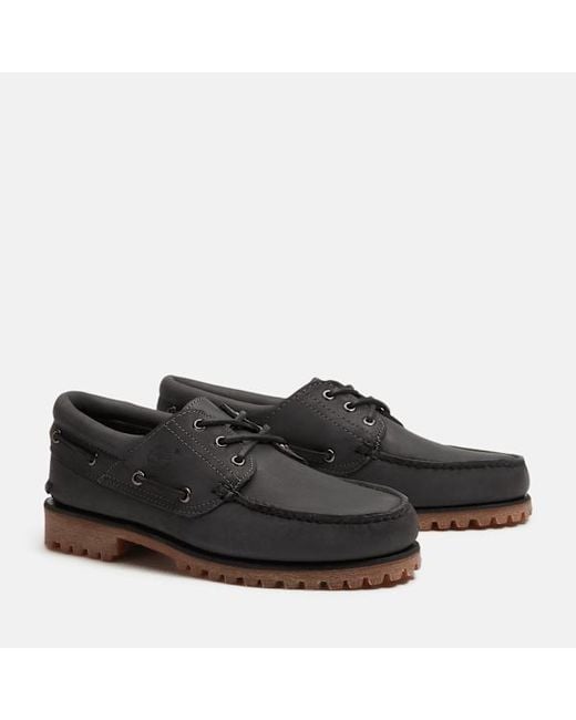 Timberland Black Lake House 3-Eye Lug Boat Shoe For for men