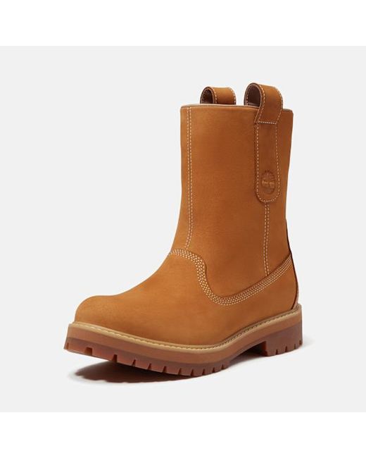 Timberland Brown Heritage Mid Pull-On Boot For for men