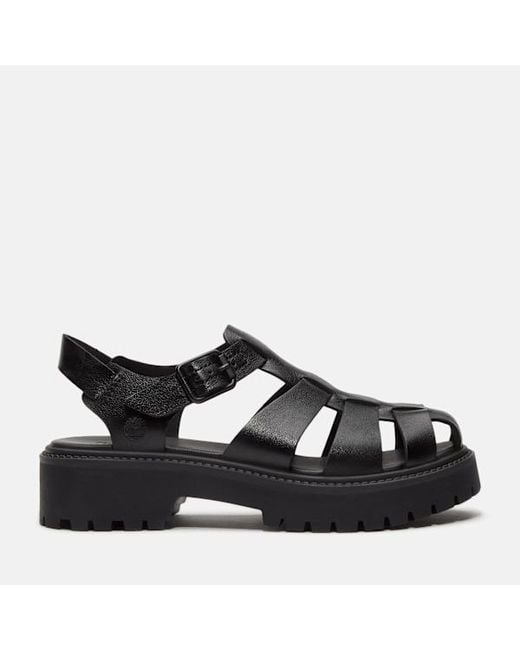 Timberland Black Stone Street Fisherman Platform Sandal For