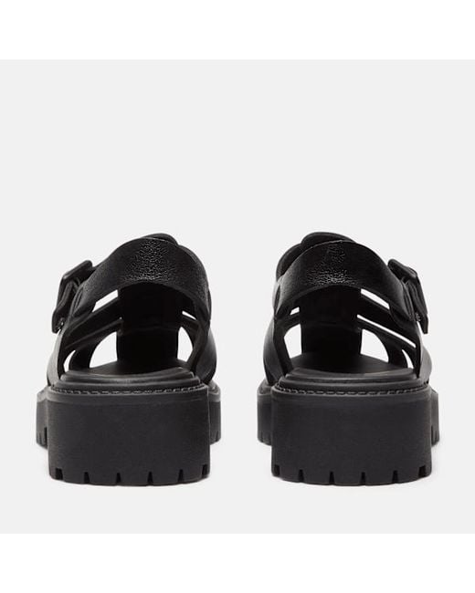 Timberland Black Stone Street Fisherman Platform Sandal For