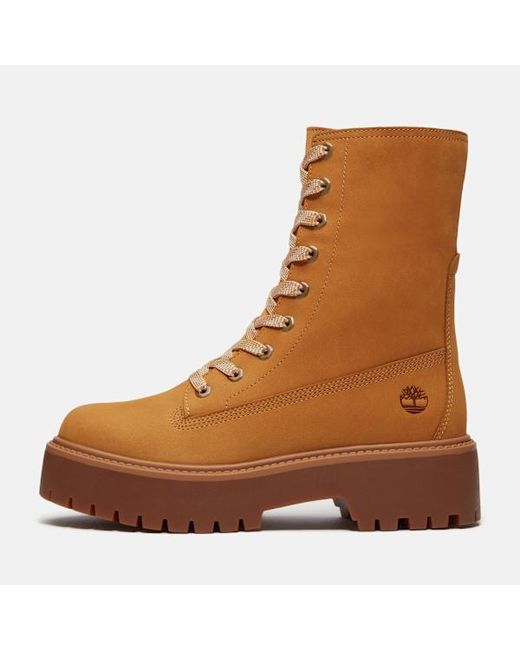 Timberland Brown Stone Street Platform Mid Boot For