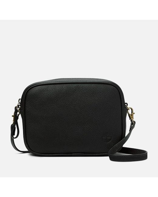 Timberland Black Leather Camera Bag For