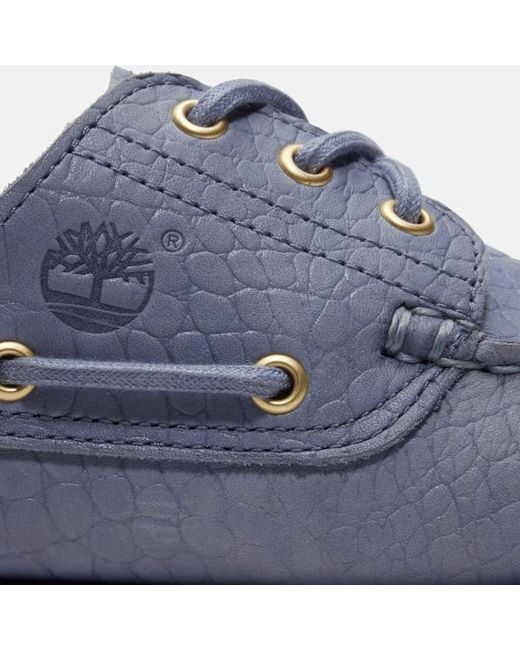Timberland Blue All Gender Authentic 3-Eye Lug Handsewn Boat Shoe