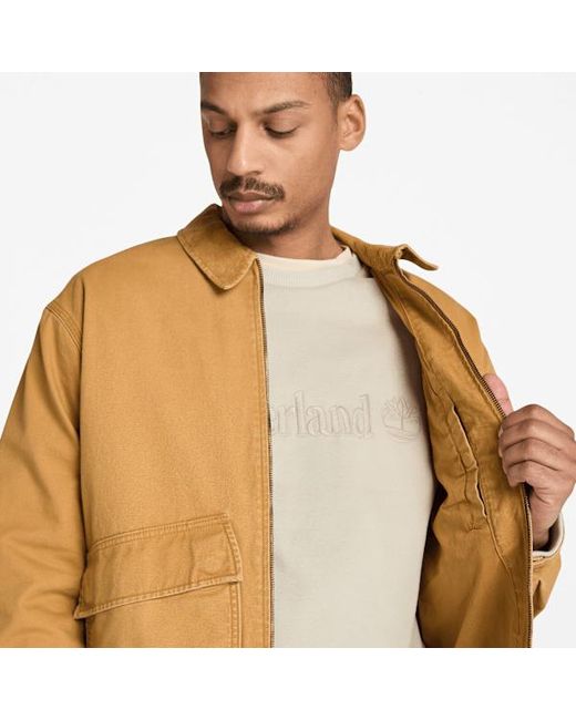 Timberland Blue Strafford Washed Canvas Jacket For for men