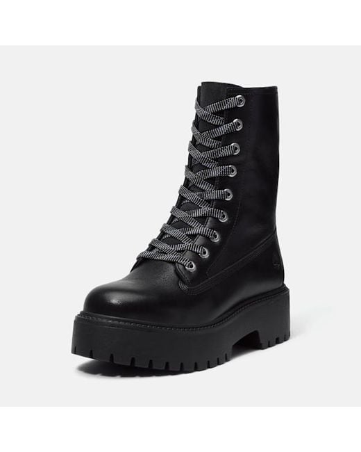 Timberland Black Stone Street Platform Mid Boot For