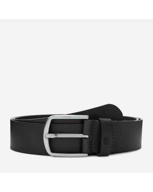 Timberland Bluff Point Leather Belt In Black, Man, Black, Size: L for men