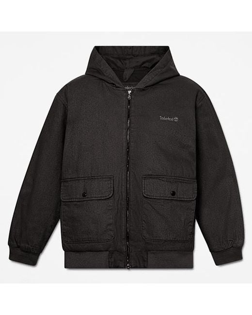 Timberland Black Insulated Canvas Bomber For for men