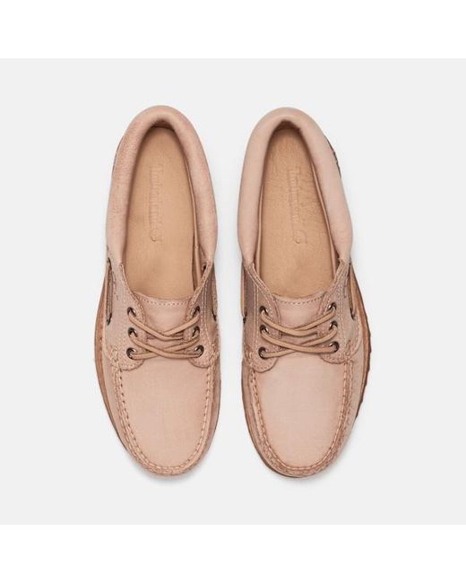 Timberland Pink Authentic 3-Eye Boat Shoe For