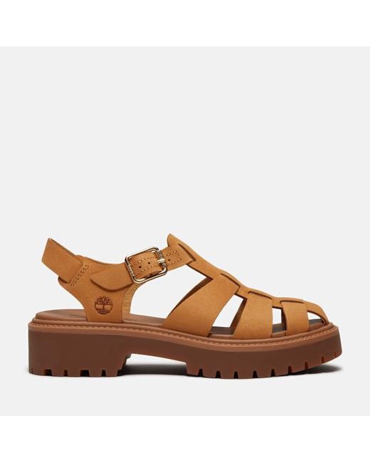Timberland Brown Stone Street Fisherman Platform Sandal For