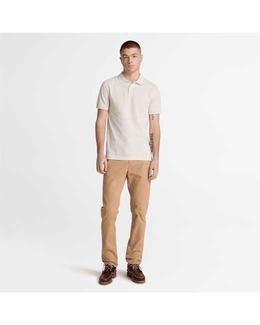 Timberland White Oyster River Slim Short-Sleeve Polo For for men