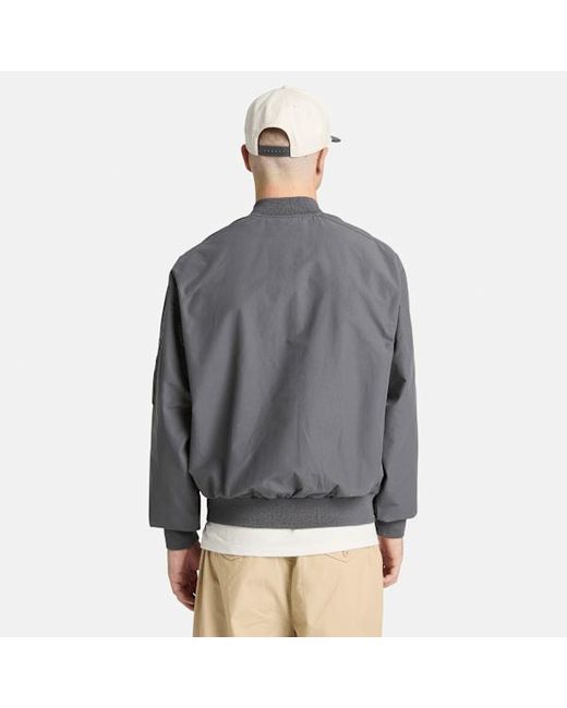 Timberland Gray Durable Water Repellent Utility Bomber For for men