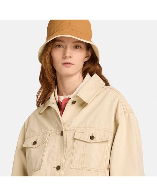 Timberland Natural Canvas Trucker Jacket For