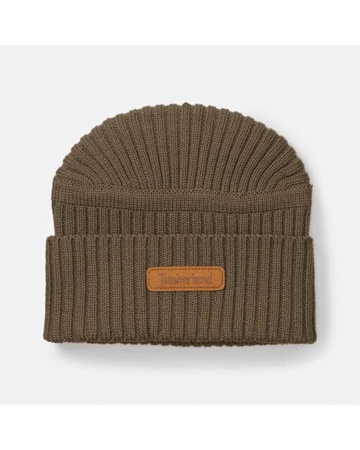 Timberland Gulf Beach Ribbed Beanie In Green, Green for men
