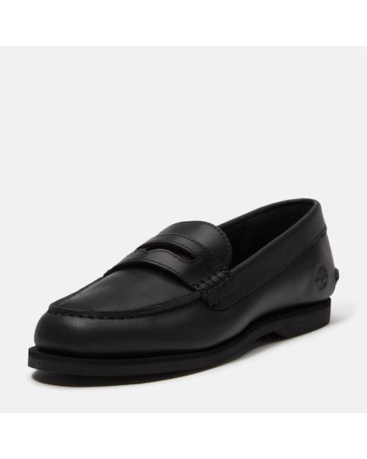 Timberland Black Classic Slip-On Boat Shoe For