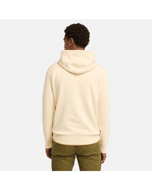 Timberland Natural Kennebec River Tree Logo Hoodie For Men In Beige, Man, Beige, Size: L for men