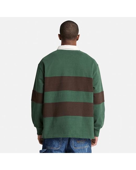 Timberland Green Rugby Polo Sweatshirt For for men