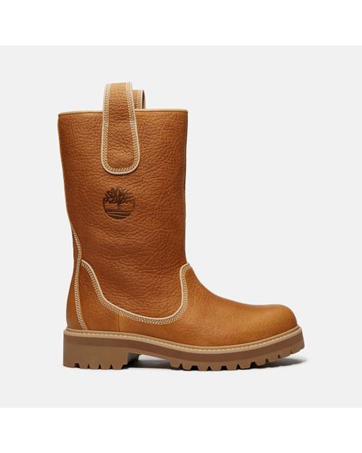 Timberland Brown Vibram Tall Pull-on Waterproof Boot For Men In Yellow, Man, Yellow, Size: 3.5 for men