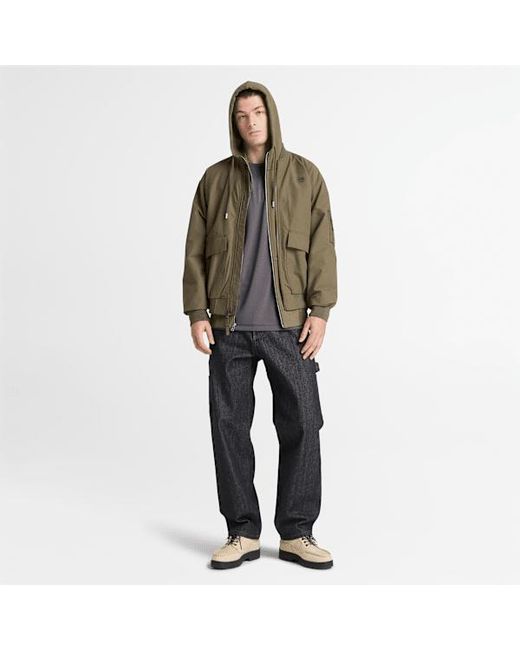 Timberland Green Durable Water Repellent Utility Bomber For for men