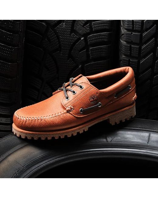 Timberland Brown Road Trip 3-Eye Lug Handsewn Boat Shoe For for men