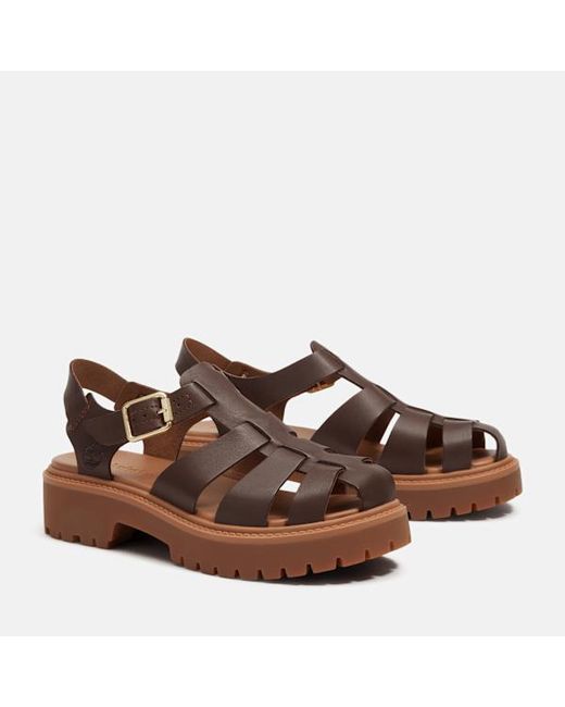 Timberland Brown Stone Street Fisherman Platform Sandal For