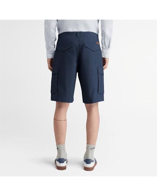 Timberland Blue Brookline Poplin Cargo Short For for men