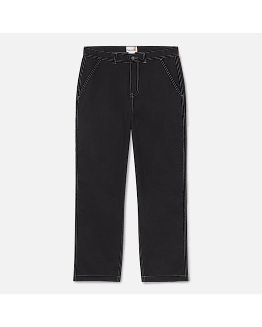 Timberland Black All Gender Washed Duck Canvas Carpenter Trouser