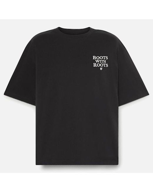 Timberland Black All Gender "Timbs On My Feet" Short-Sleeve T-Shirt