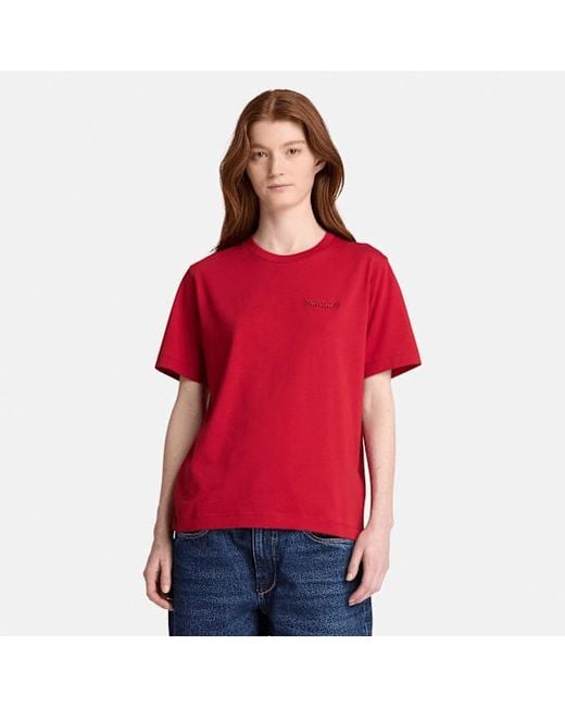 Timberland Embroidered Logo Short-Sleeve T-Shirt For
