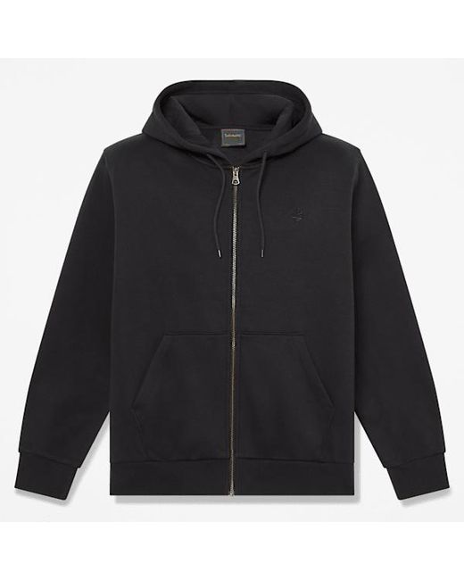 Timberland Black Oyster River Chest Logo Zip Hoodie For for men