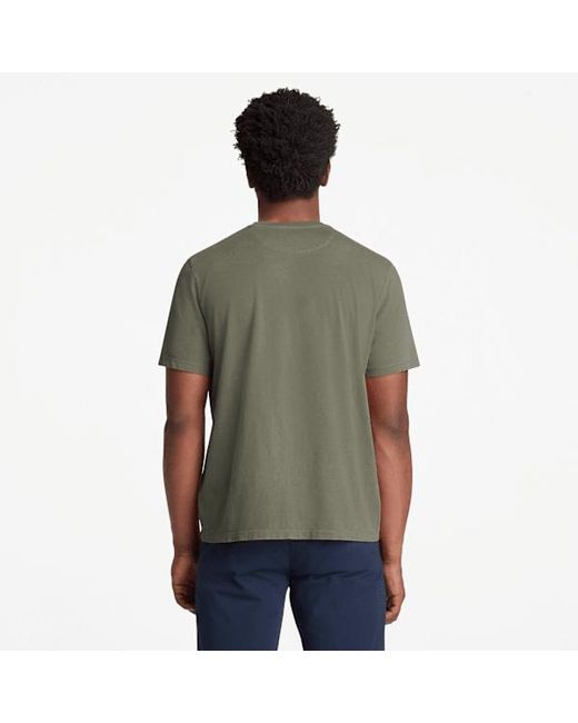 Timberland Green Dunstan River Garment Dyed Short-Sleeve T-Shirt For for men