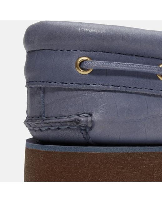 Timberland Blue All Gender Authentic 3-Eye Lug Handsewn Boat Shoe