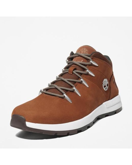 Timberland Brown Sprint Trekker Mid Trainer For for men