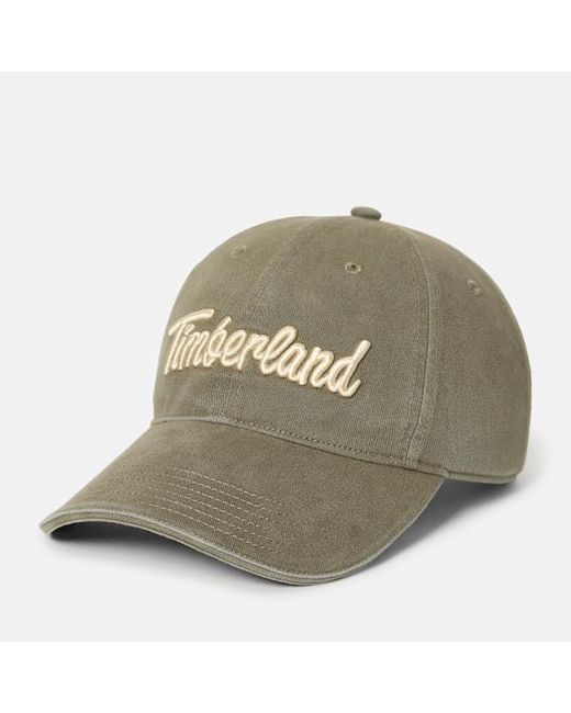 Timberland Green Midland Beach Canvas Embroidered Cap for men