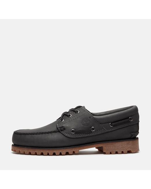 Timberland Black Lake House 3-Eye Lug Boat Shoe For for men