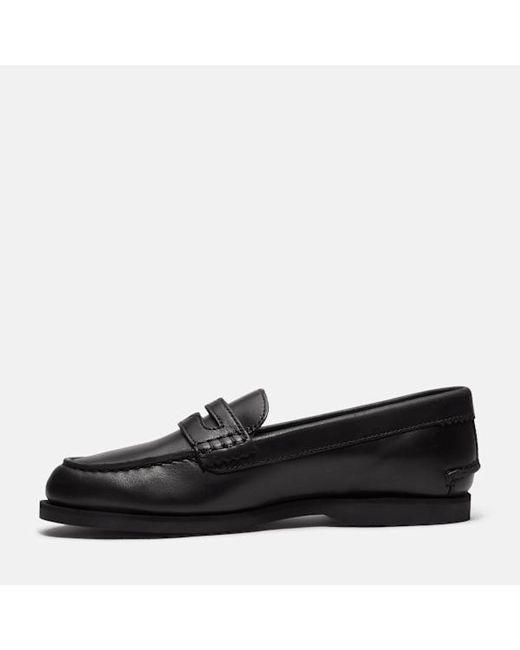 Timberland Black Classic Slip-On Boat Shoe For