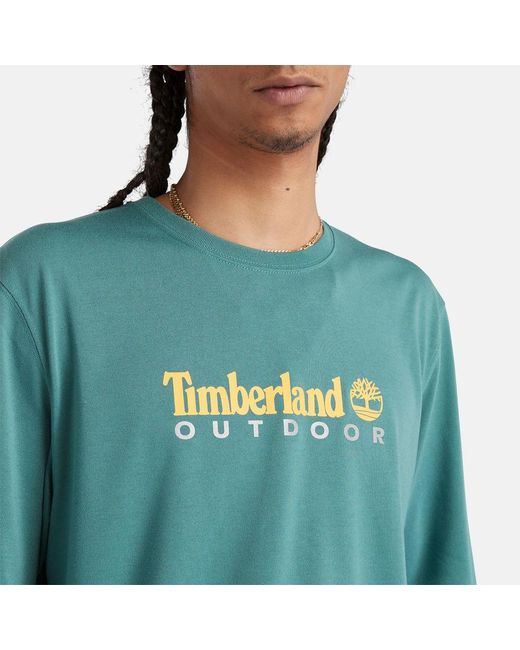 Timberland Blue Anti-uv Printed T-shirt for men