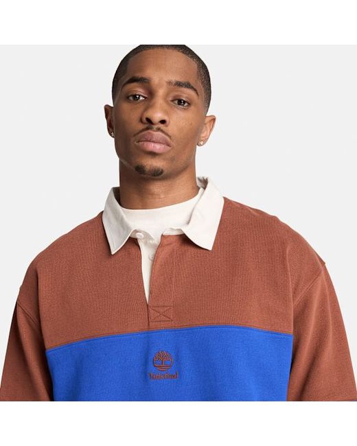 Timberland Blue Rugby Polo Sweatshirt For for men