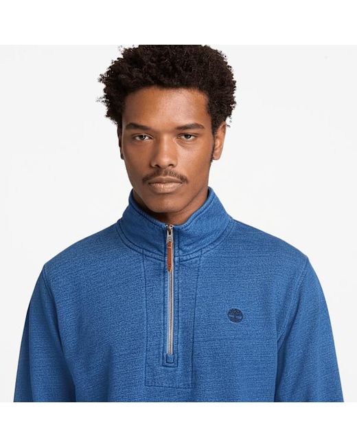 Timberland Blue Quarter-Zip Sweatshirt For for men