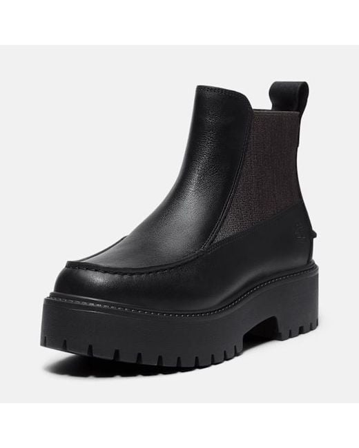 Timberland Black Stone Street Platform Chelsea Boot For