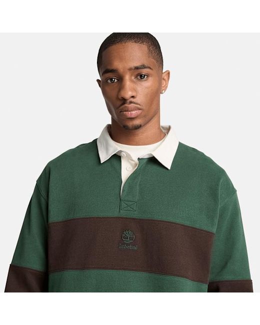 Timberland Green Rugby Polo Sweatshirt For for men
