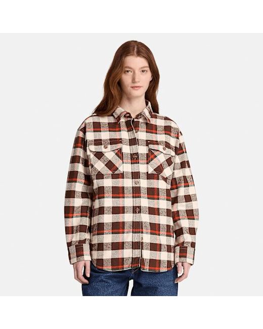 Timberland Brown Plaid Overshirt For