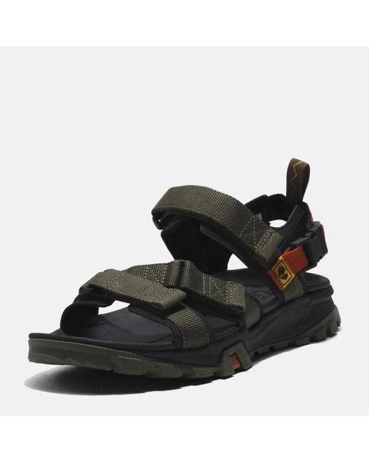 Timberland Black Garrison Trail Backstrap Sandal For Men In Green, Man, Green, Size: 6.5 for men