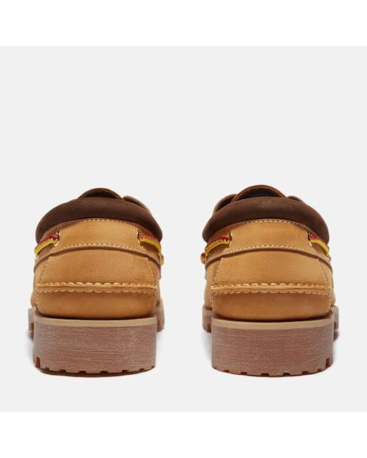 Timberland Brown Authentic 3-Eye Boat Shoe For for men