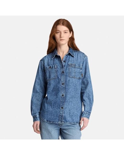 Timberland Blue Denim Long-Sleeve Shirt For